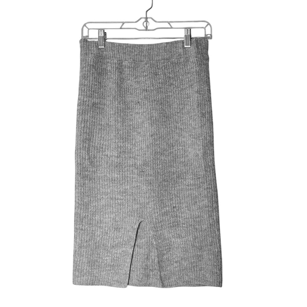 NWT Women's Medium Gray Mock Turtleneck Sweater Pull-On Skirt 2 Piece Set - Picture 6 of 12